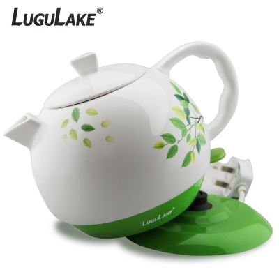 LuguLake Ceramic Teapot Electric Kettle Water Boiler 1300ML